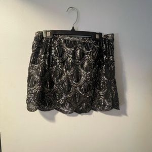 Sequin mini skirt